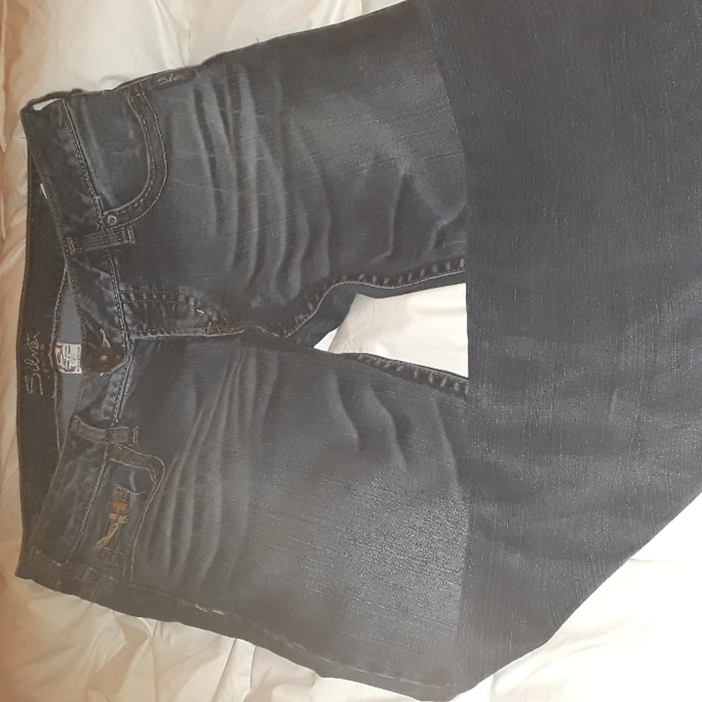 Dark denim jeans